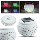 LED Ceramic Stone Solar Powered Light Table Garden Outdoor Lamp Ceramics