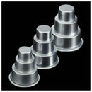 3x Mini 3-Tier Wedding Cake Tins Pudding Pan Baking Muffin Bakeware Mold, 3 S9Y2