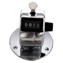 Round Base 4 Digit Manual Hand Tally Mechanical Palm Click Counter