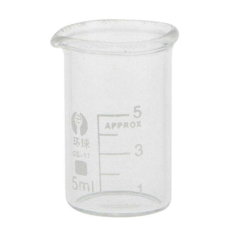 5ml Laboratory Borosilicate Glass Beaker Measuring Cup Lab Glassware