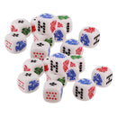 Set/20pcs Six Sided D6(Ace,King,Queen,Jack,10,9) Poker Gaming Card Game Dice