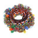 1 Yard Colorful Pompon Bead Fringe Tassels Braid Jacquard Ribbon Trims 60mm