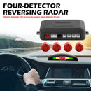 Auto 4 Parking Sensors LCD LED Display Car Reverse Radar System Alarm Kit 12V