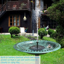 Solar Fountain with Battery Backup 2.5W Bird Bath Fountain Free Standing So