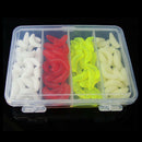 100Pcs  Soft Plastic Fishing Lures Maggots Grubs Worms Baits