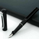Collectable Fountain Retro Pen Students Medium Nib Stainless Steel Black A6E8.