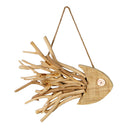 Mediterranean Nautical Wall Decor HANGING FISHING BEACH WOOD FISH ORNAMENT