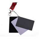 3-in-1 Digital 18% Gray / White / Black Card Set White Exposure Balance+Str