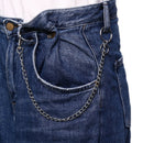 Punk Metal ChainTrousers Hipster Pant Jeans Long Wallet Belt Keychain Keyring 3C