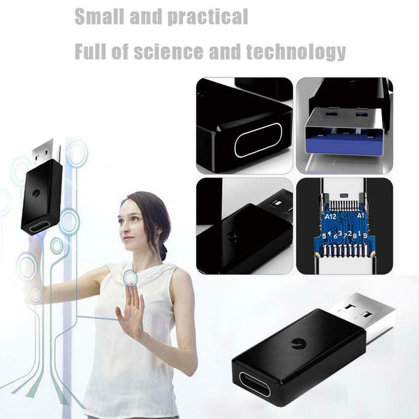 TS-TC004 USB Male to USB 3.1 Type-C Female Converter Portable USB 3.0 Adapter
