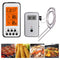 Instant Read Wireless Digital BBQ Meat Thermometer w/ Dual Probes Time Alarm