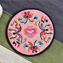 Chinese Classic Silk Embroidered Round Cup Mat Pad Coasters R Beverage E1R3 U7Q2