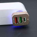 Micro USB Type-C QC3.0 3 Ports Car Charger Fast Charging for Smart Phones