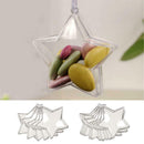 5 PCS Five-Pointed Star Transparent Plastic Craft Ball Acrylic Display 8CM IQL