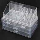 Clear Makeup Case 4 Drawer 16 grid Cosmetic Organizer Jewelry Storage Acryl