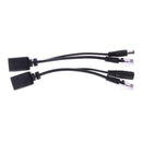 Power Over Ethernet PoE Adapter Injector + Splitter Kit PoE Cable Black