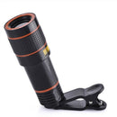 Cell Phone Camera Lens, 12X Zoom Telephoto Universal Clip On Lens Kit for i