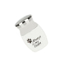 Stainless Steel Jar Casket Always in my Heart with Dog Paw Ash Urn Memorial