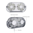 360 Degree Summer Rotating Double-Head Usb Cooling Personal Fan 3 Adjustabl
