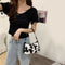 Handbag with Zipper Baguette Shoulder Clutch Classic D