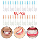 80pcs/Box Elastic massage the gums between the teeth brushing teeth brushin H7L6