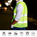 Safety Vests, 4 Pieces Safety Vest Car Tire Vest Neon Yellow with 360 Degre