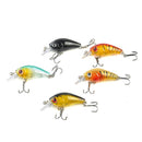 5pcs Fishing Lures Crankbaits Treble Hooks Randomly Baits Tackle Bass Minnow Set