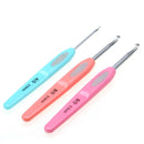 8Pcs Colorful Handle Aluminum Crochet Hooks Knitting Needles Set 2.5mm-6mm