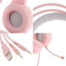 7.1 Sound Track Over Ear Gaming Headset Headphone with LED Light For Kids Girls