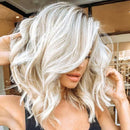 Women Lady Wig Medium-Long Curly Hair High Temperature Wire Fashion Party Wig