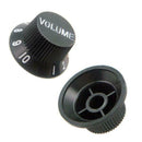 Top Hat Bell Style Guitar Knobs 2Tone 1Volume For  ST Guitars - Black