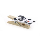 8pcs/lot Cartoon panda Wood Clip Photo Paper Clip Craft Decor + Hemp Rope BX