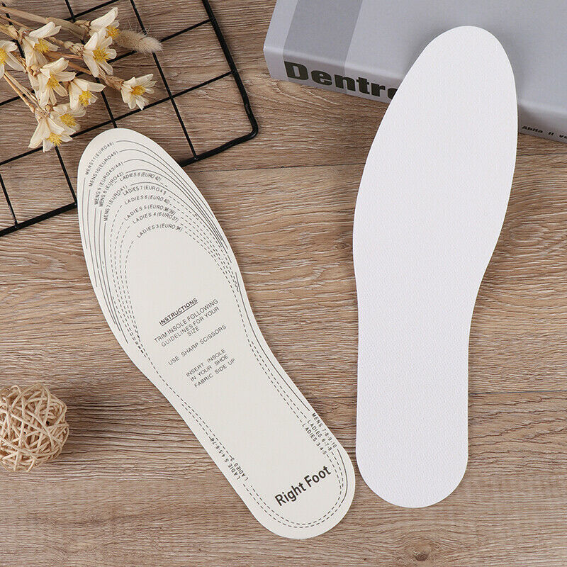 1 Pair Latex Insole Men Women Sweat-absorbent Breathable Non-woven Inso OZ