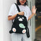 Fashion Cat Print Travel Backpacks Women Canvas Shoulder Top-handle Bags