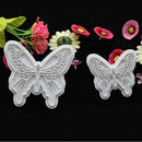 2Pcs/Set Butterfly Cake Fondant Sugarcraft Mould Cookie Plunger Cutter Mold Tool