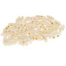 50Pcs Unpainted Wood Horn Sewing Button Coat Toggles 2 Holes 30 x 10mm
