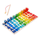 Shape Sorter Game Preschool Education Math Stacking Block 6 in 1 Learning Wood