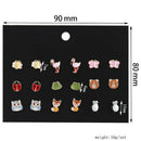 9Pairs/set Fashion Mixed Shape Stud Earrings For Girls Children Gifts Jewel Kw