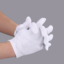5 Pairs White Cotton Gloves Khan Cloth Quality Check Warm Rituals Play Glov T9Y1