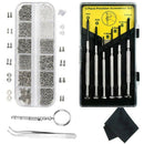 Eyeglasses Repair Kit-1100Pcs Small Screws and 10 Nose Pads Set with 6 Pcs