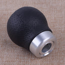 Car 5 Speed Leather Manual Gear Shift Knob ALUMINUM Stick +Tools Black Universal