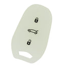 Car Key Protive Cover Holder for BUICK Flip Smart 3 Buttons Remote Key Fob White