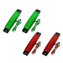 4PC Marine Navigation Light Stern Red + Green Bow Lighting Starboard Safety Lamp