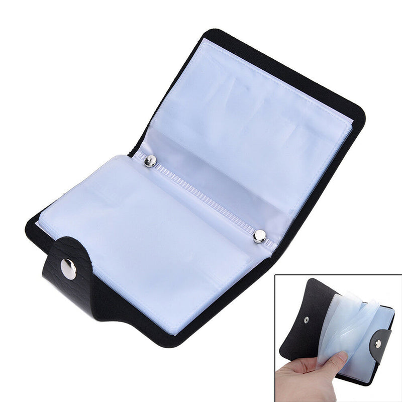 Fashion Sale Men's Luxury Soft  Black Leather Credit Card Holder Wallet ME