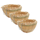 Pack of 3 Handmade Bamboo Bird Breeding Nest Bed for Budgie Parakeet Cockatiel