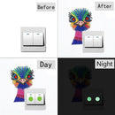 DIY Bird Diamond Painting Luminous Switch Stickers Home Wall Decals Decor