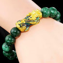 Feng Shui Pixiu Jade Wealth Protection Wealth Gathering Bracelet Women Men X6Q4