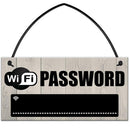 Wooden WiFi Password Hanging Board Chalkboard Internet Signal Plate Decor