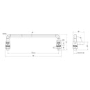 195mm Boat Hatch Stainless Steel Grab Handle Handrail Polished for RV/Yacht