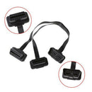 16 Pin OBD2 Male To Double Female Splitter Flat Thin Connector Extension C AZL